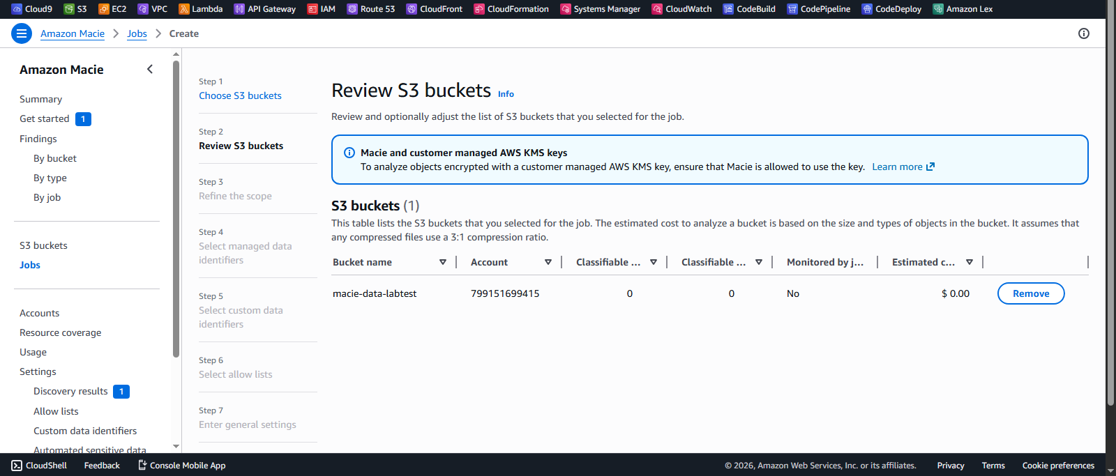 Select Bucket Option
